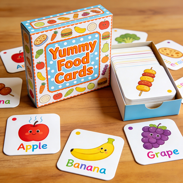 OEM ODM Printing logo Kids Paper Flash Cards Learning Card Decks for Early Education