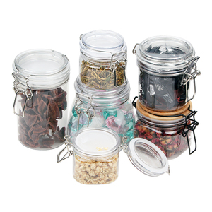 Oferta: Envases Reutilizables para Dulces y Alimentos de 250 ml (8.5 oz), Frascos de Plástico PET Transparente Irrompibles con Tapa Abatible para Miel - Product Image 6