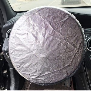 Venta al por mayor Anti-escaldado Parasol Aislamiento térmico Película de aluminio Cubierta del <span class=keywords><strong>volante</strong></span> del coche Cubierta antipolvo Fibra de cuero Interior - Product Image 2