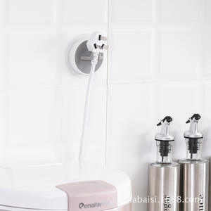 Tzjia baisi Crochet à ventouse pour câble d'alimentation, charge 10 kg, en plastique ABS, support adhésif pour prise, crochet simple, organisateur de câbles - Product Image 3