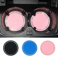 Xingyue XY-BD001 2,75 Zoll Harz-Silikon Bling Glitzer Strass Kristall Rutschfeste Auto-Getränkeuntersetzer Wasserbecher-Untersetzer Interieur-Sets