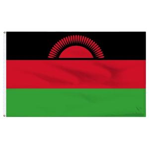 Bandera de Malawi 3x5 pies Poliéster Banderas nacionales bolivianas Poliéster con ojales de latón 3X5 pies - Product Image 1