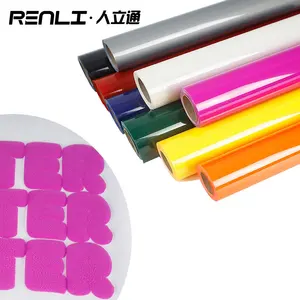 Vinyl Supplier iron on htv vinyl soft stretch PU 3D puff heat transfer vinyl in cutting machine for shirts printing