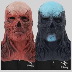 Masque d'horreur intégral en PU, effrayant, monstre de l'enfer, démon, lumineux, pour Halloween, fête d'anniversaire - Product Image 1