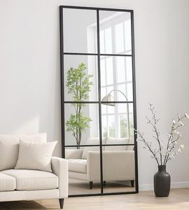 <span class=keywords><strong>Espejo</strong></span> de Pared con Marco de <span class=keywords><strong>Ventana</strong></span> Estilo Rústico, <span class=keywords><strong>Espejo</strong></span> Decorativo de Cuerpo Entero para Colgar o Apoyar en Sala de Estar, Dormitorio y Entrada - Product Image 5