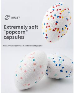Juguete para Perros, Pelota de Rugby ETPU con Forma de Palomitas de Maíz, Pelota Sólida para Masticar, Juguete Indestructible, Ligero y Flotante, Suministros para Mascotas - Product Image 5