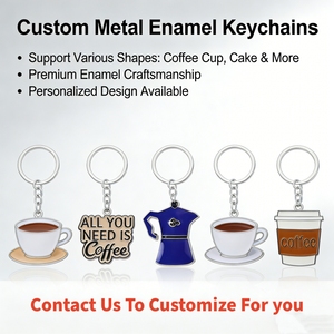 Llaveros Personalizados de Esmalte, Directo de Fábrica, de Aleación de Zinc, Esmalte Suave y Duro, Llaveros Personalizados para Café, Promociones de Bares y Souvenirs - Product Image 3