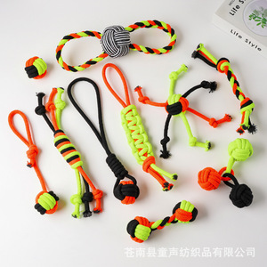 Cotton Rope Dog Toy Solid Color Knot Design Boredom Buster For Small Dogs Interactive Tug Play Zhejiang Made - Product Image 4
