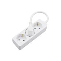 Multiprise portable UE 16A à 3 prises, câble de 1,5 m, rallonge polyvalente en cuivre, courant nominal 5A