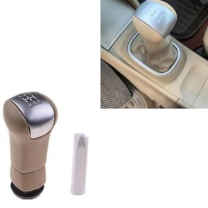 Nissan Qashqai Gear <b>Shift</b> <b>Knob</b> Beige Leather Ergonomic Design For Manual Transmission Cars - Product Image 1