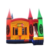 Videur gonflable de beau crayon avec le château gonflable de glissière sautant combiné à vendre