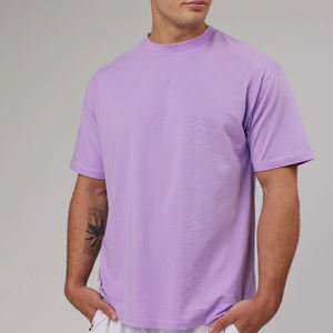 เสื้อยืดออกกำลังกาย OEM แบบไม่เป็นขุย สำหรับเล่นกีฬา พิมพ์ลายตามสั่ง ไซส์ใหญ่พิเศษ <span class=keywords><strong>สี</strong></span><span class=keywords><strong>ม่วง</strong></span> แขนสั้น สำหรับผู้ชาย - Product Image 3