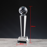 Trofeo de Cricket de cristal transparente K9 personalizado, copa de premio, deportes, baloncesto, fútbol, Golf, trofeo con logotipo personalizado