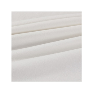 Tissu en jersey de coton peigné brossé blanc personnalisé, qualité A, pour doublure de vêtements pour bébé, rouleaux de textile en pur coton - Product Image 4