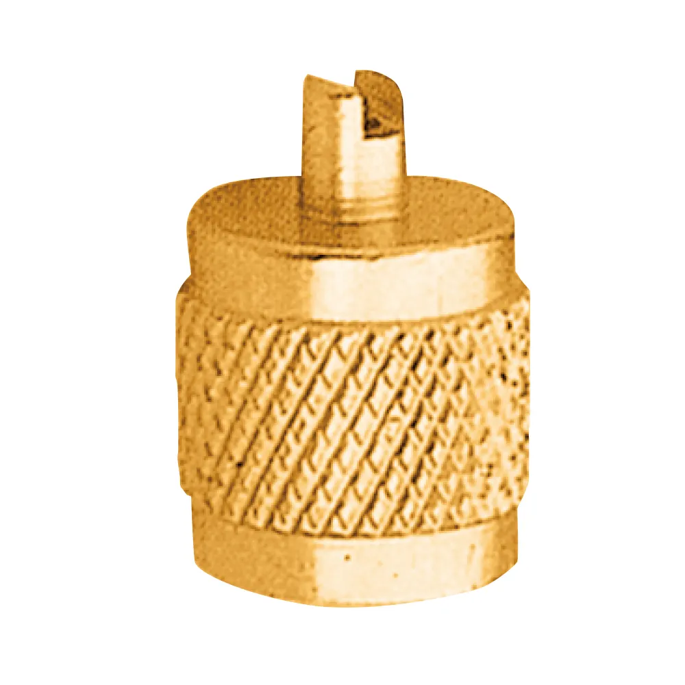 Good quality access valve Brass Flare Cap for 1/4" HVAC threaded caps brass cover cap for access valve filter drier valve