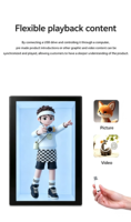 Vitrina Transparente de 55 Pulgadas con Pantalla Táctil Capacitiva 1080p, Soporte Interactivo para Señalización Minorista, para Publicidad y Exhibición