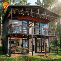 Maisons conteneurs de luxe à double étage prêtes à être expédiées, maisons conteneurs préfabriquées 20FT 40FT