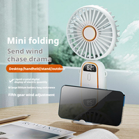 Mini ventilateur portable pliable à faible bruit et durable à trois vitesses de haute qualité pour l'extérieur/voiture/hôtel
