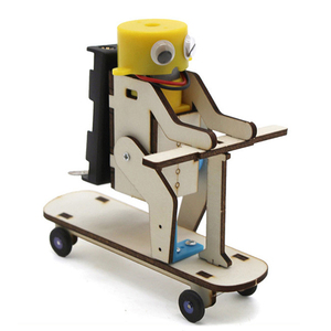 Kit de Modélisation DIY de Skiur Motorisé avec Boîte de Vitesses à Manivelle Mécanique, Construction Innovante en Contreplaqué pour Laboratoire, Ensemble d'Activités de <span class=keywords><strong>Formation</strong></span> à la Logique - Product Image 1