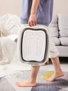 <b>Foldable</b> Eco-Friendly High Quality Spa Foot <b>Bath</b> Basin with Massage Feature Electricity-Free for Household Sauna and Toiletries - Product Image 4