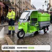 Triciclo de Limpieza DIKE LB3CX600 con Capacidad de Carga de 700 kg y Velocidad Máxima de 25 km/h para Limpieza de Vías Urbanas
