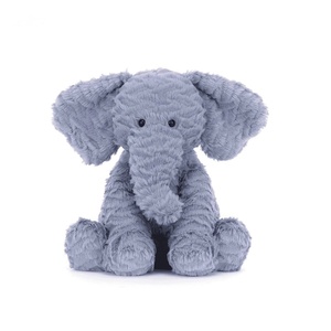 Jelly Cat UK - Peluche éléphant aux cheveux ondulés, série de poupées confortables, cadeau de Noël ou d'anniversaire, 23 cm, sans rembourrage, à partir de 14 ans - Product Image 1