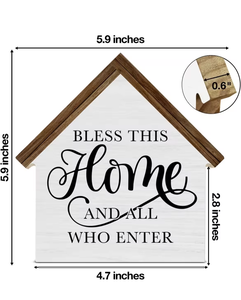 Nouvelle Décoration Murale en Bois pour la <span class=keywords><strong>Maison</strong></span> – Panneau en Bois « Nouveaux Départs » en Forme de <span class=keywords><strong>Maison</strong></span> – Décoration pour <span class=keywords><strong>Salon</strong></span> et Intérieur - Product Image 3