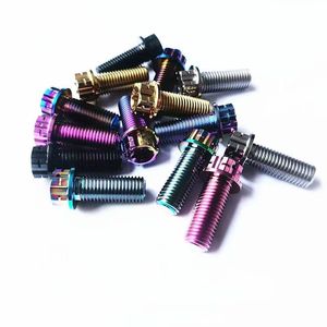สลักเกลียวหัวจานหกเหลี่ยมไทเทเนียมสีฟ้า M10กัดกร่อนชิ้นส่วนรถจักรยานยนต์ - Product Image 4