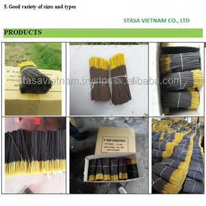 STASA Varillas de incienso indio de carbón negro de 8 "Difusor de aromaterapia religiosa y soportes de incienso Vietnam - Product Image 1