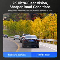 Mini caméra embarquée discrète 4K avant et arrière avec GPS et détecteur de radar, petite caméra cachée, prend en charge le mode stationnement et le capteur G F3