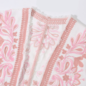 ملابس نسائية للخريف موضة جديدة من القطن سترة مزهرة غير رسمية بدون أكمام سترة نسائية - Product Image 3