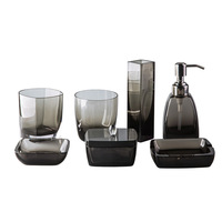 Style européen léger luxe cristal désinfectant pour les mains savon liquide ensemble distributeur maison hôtel haut de gamme doux pression