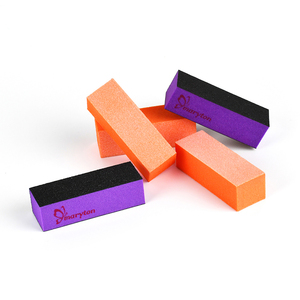 US Free Shipping 3 Way <b>Orange</b> Nail Buffer Block 80/80/100 Grit for Manicure - Product Image 5