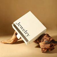 Boîte à bijoux personnalisée en carton recyclable avec tiroir, logo personnalisé, sac cadeau pour bijoux, logo personnalisé pour bijoux