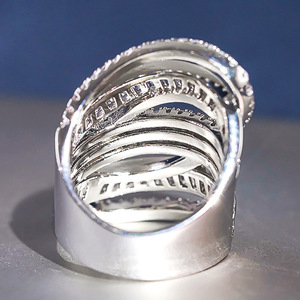 Anello a strati irregolari da donna, gioiello alla moda per le dita - Product Image 6