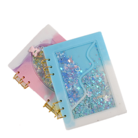 INTODIY Rectangle elliptique couverture de cahier feuilles mobiles Silicone Shaker Quicksand résine moule
