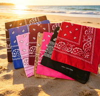Bandana personnalisée sur mesure, impression couleur intégrale, foulard bandana à prix abordable, vente en gros, foulard pour festival
