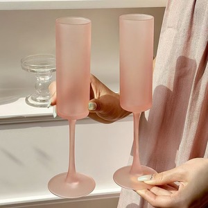 Copas de champán rosado Alibaba de tallo largo, esmeriladas, reutilizables, para brindis, bodas, fiestas, bar, 100-200 ml - Product Image 2