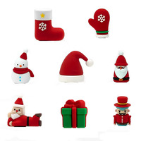 Nouveautés en stock : Pantoufles 3D unisexes à semelles en caoutchouc florales, avec chevillères décoratives, thème Noël. Maintenant disponible à l'achat.