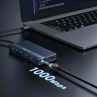 Station d'accueil USB-C 14-en-1 avec double sortie HDMI 4K, concentrateur USB 3.2 Gen2 10 Gbps, RJ45, audio et PD 100W pour ordinateur portable
