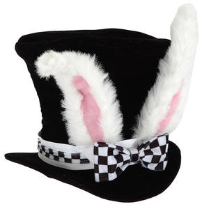 <span class=keywords><strong>Lapin</strong></span> melon mars lièvre blanc <span class=keywords><strong>lapin</strong></span> chapeau haut <span class=keywords><strong>de</strong></span> forme Cosplay accessoire femmes hommes oreilles ornement - Product Image 1