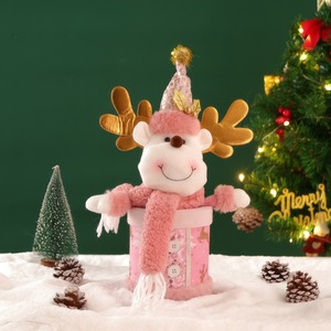 Wholesale Pink Plush Cylindrical <b>Christmas</b> Candy Box <b>Set</b> <b>Christmas</b> <b>Gift</b> Storage Box Tabletop Holiday Decoration - Product Image 5