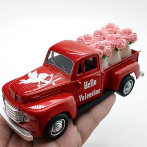 Auto <span class=keywords><strong>d</strong></span>'<span class=keywords><strong>Epoca</strong></span> Classica, <span class=keywords><strong>Camion</strong></span> per San Valentino, Pickup Vintage in Lega da 13cm - Product Image 3