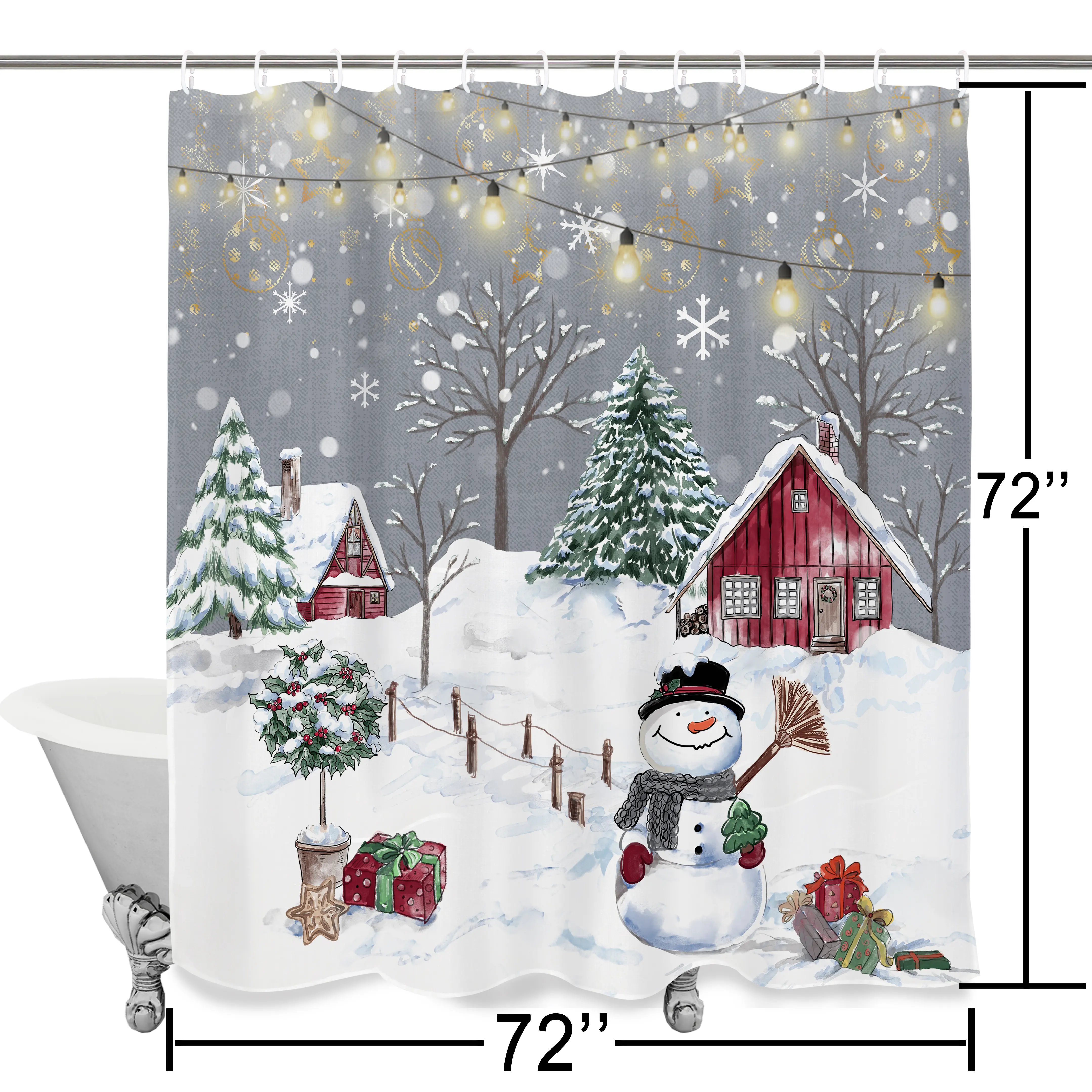 OWENIE hot Christmas bathroom shower curtain polyester shower curtain shower curtain waterproof