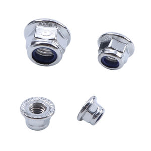 批发制造商直接供应304非金属嵌件锁紧六角法兰螺母（带齿） - Product Image 6