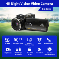 Caméra Numérique Professionnelle Portable de Diffusion en Direct Haute Définition 4K/30fps pour Vlog avec IR et Enregistrement Vidéo