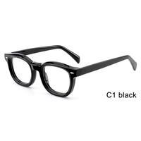 Remaches de marco redondo de moda decorar gafas ópticas de acetato diseño de gafas de marco pequeño