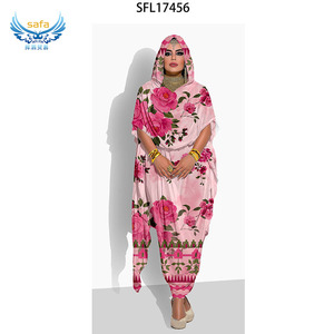 Toub Soudanais pour <span class=keywords><strong>Femme</strong></span> Mariage Persi Tissu Suisse Personnalisé Imprimé Numérique Fleurs Voile Soudan Inde Design Original Nouveau 2024 - Product Image 3