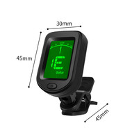 "Accordeur de guitare numérique Clip-On Tone Tuner LCD pour violon basse électrique Urikri Accessoires de guitare universels rotatifs à 360 degrés"