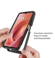 Coque de téléphone en acrylique transparente triple protection antichoc avec cadre en caoutchouc pour Moto G06 G86 G56 G35 G55 G14 G54 G84 Hyper Bumper Cover Case